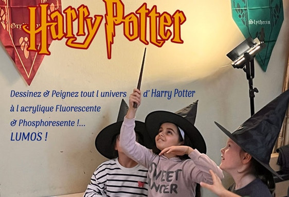 Anniversaire peinture fluorescente Harry Potter enfant 8 à 14 ans à Paris 5