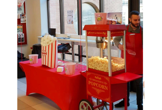 Stand Pop Corn de Noël pour entreprise