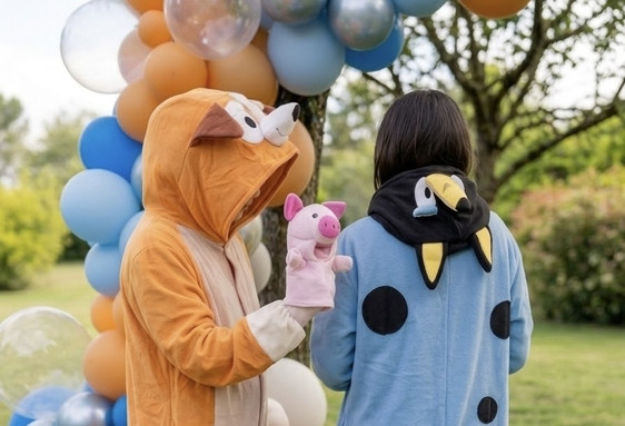 Anniversaire enfant Bluey à domicile en France de 2 à 5 ans