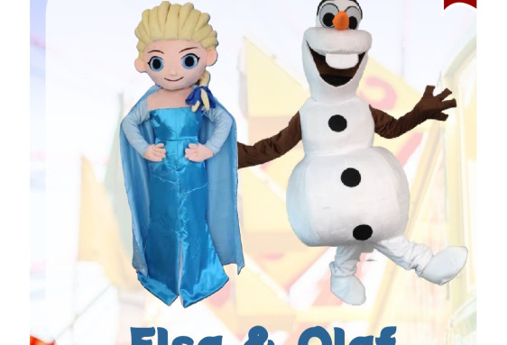 Mascottes Elsa & Olaf