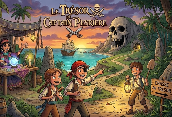 Anniversaire enfant chasse au trésor pirate à domicile de 5 à 12 ans